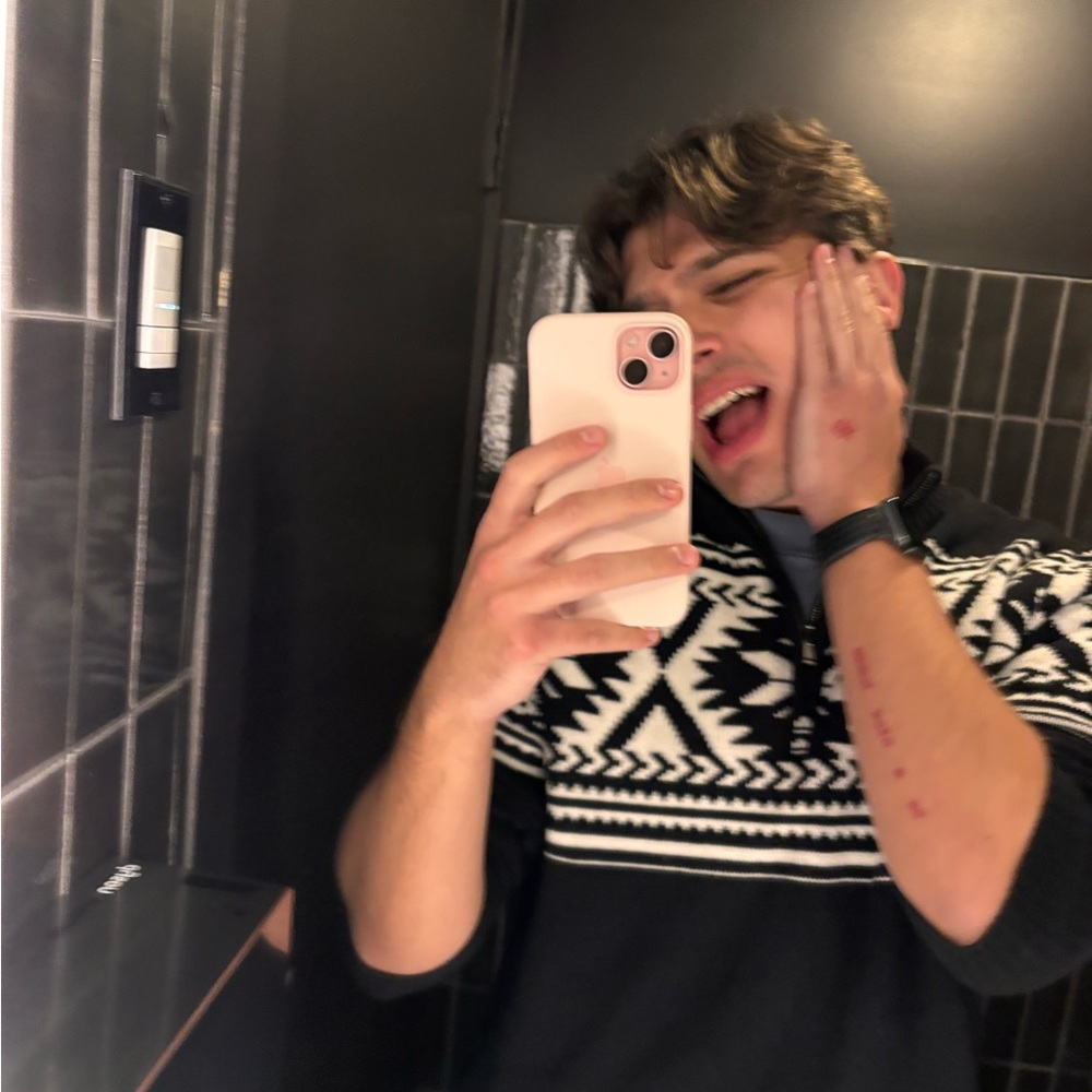 Black and White Patterned Sweater